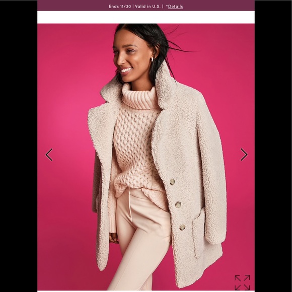 Ann Taylor Teddy Patch Pocket Coat 